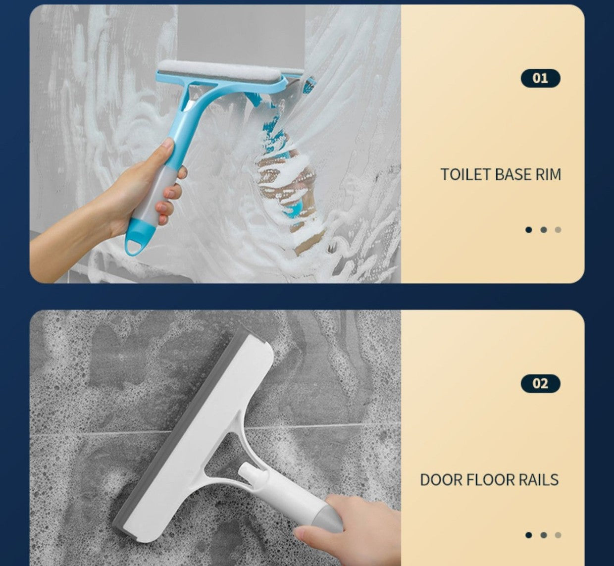 3-in-1 Window Wiper with Spray Bottle