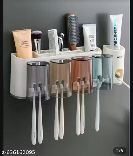 Multi-functional Wall Mounted Toothbrush Holder